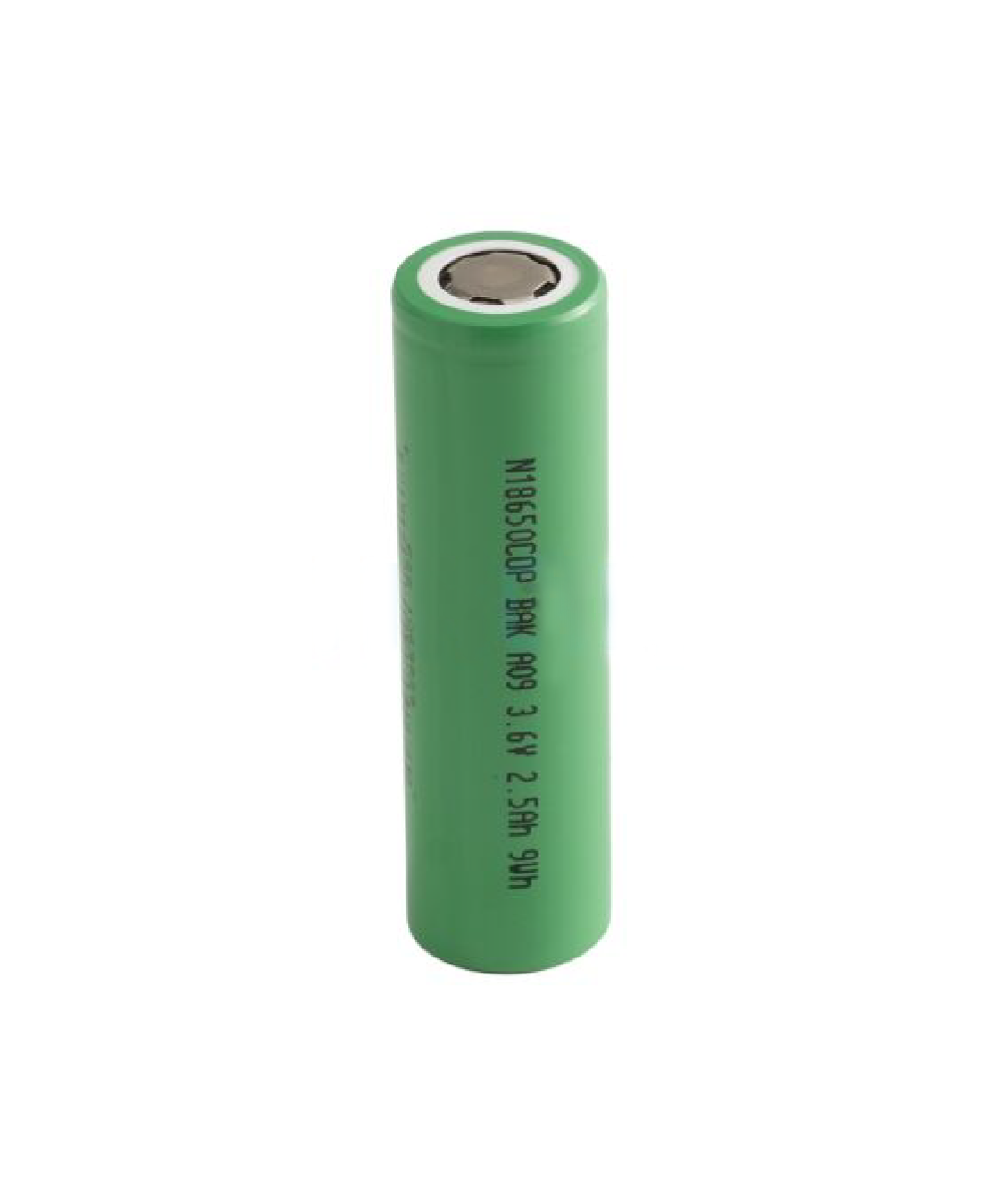 Batería de Litio Cilíndrica 3.6V 2500mAh | Pila Recargable BAK N18650COP - Imagen 1