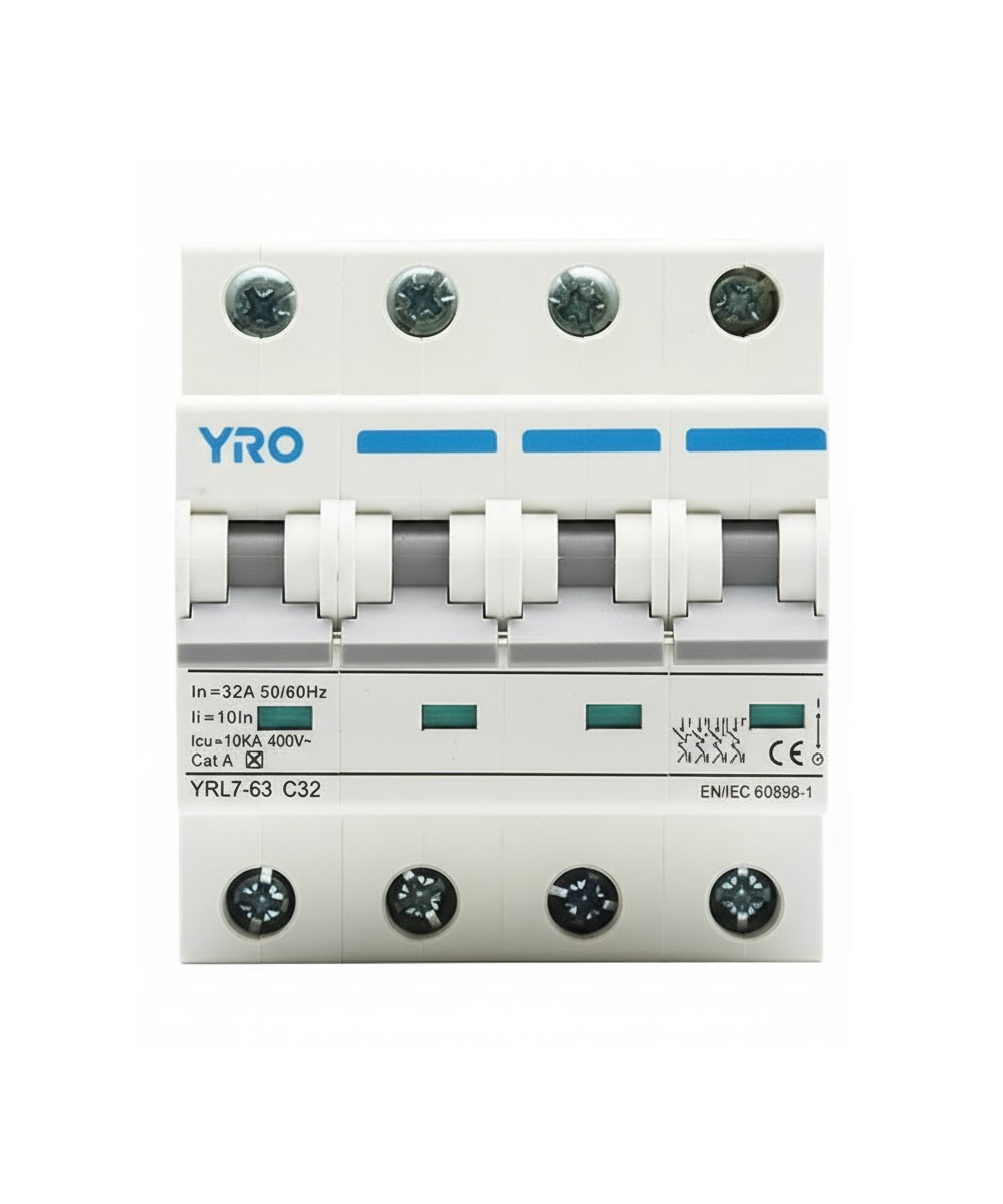 Interruptor Automático YRO YRL7-63 6kA 4P 32A 6kA 230/400V AC - Vista principal