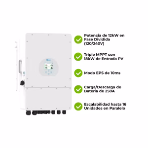 Inversor Híbrido Fase Dividida 12kW 48V Deye SUN-12K-SG02LP2-US-AM3 - Imagen 4
