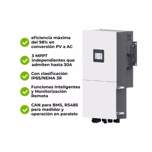 Inversor Híbrido Fase Dividida 7.5kW 48V Uhome Power Edison UHP-7K5-T2LA-US - Imagen 5